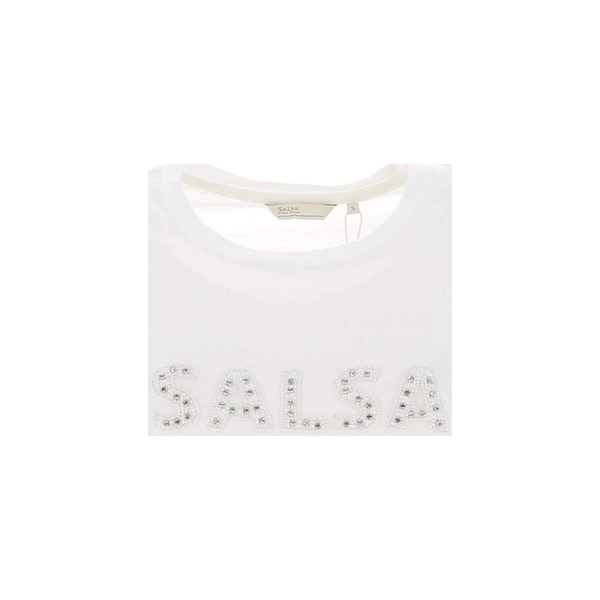 Vêtements Femme T-shirts manches courtes Salsa Sequin logo detail t-shirt Blanc