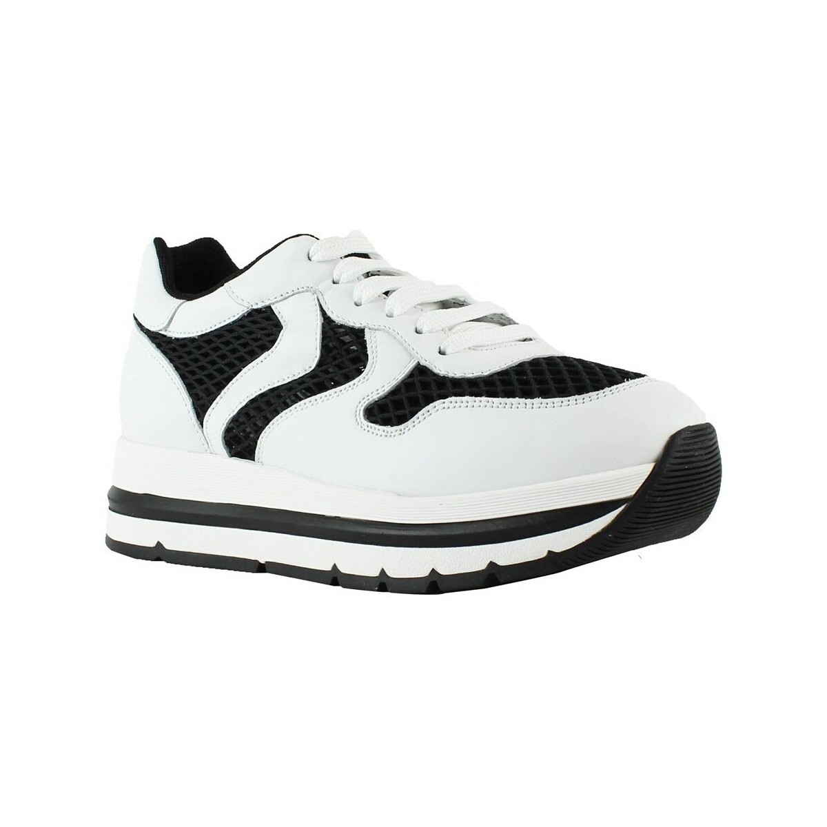 Chaussures Femme Baskets mode Voile Blanche Femme voile blanche tennis noires et blanches 
