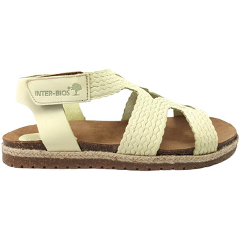 Chaussures Femme want a sporty-looking daily shoe Interbios SANDALE  2200 CUIR VERT Vert