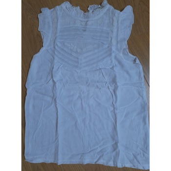 Vêtements Femme Blouse 42 - T4 - L/xl Blanc Naf Naf Top dentelle et coton Blanc