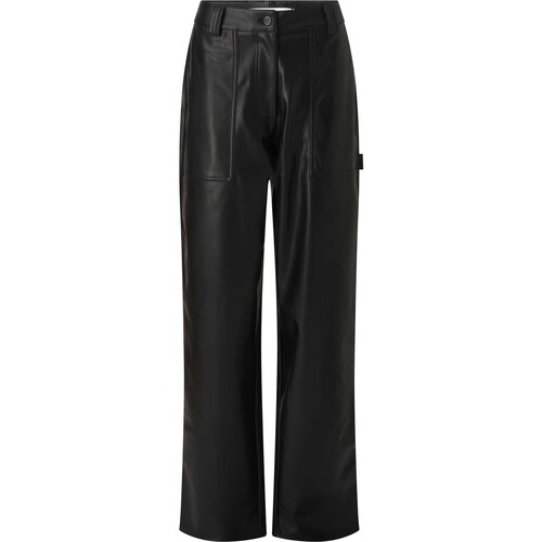 Vêtements Femme Pantalons Ck Jeans Faux Leather High Ri Noir