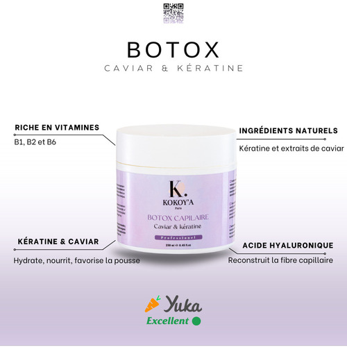 Beauté Soins & Après-shampooing Kokoya Paris Lot de 2 Botox capillaire Caviar 250ml 