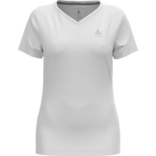 Vêtements Femme Chemises / Chemisiers Odlo T-shirt v-neck s/s F-DRY Blanc