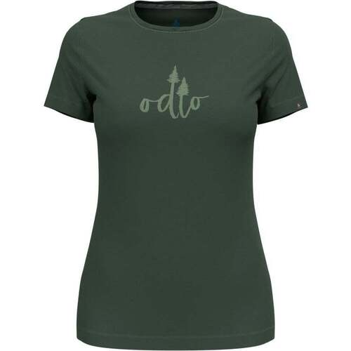 Vêtements Femme Chemises / Chemisiers Odlo T-shirt crew neck s/s KUMANO TREES Vert
