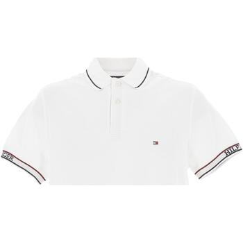 Vêtements Homme Polos manches courtes Tommy Hilfiger Knitted tape cuff re Blanc