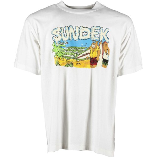 Vêtements Homme Recevez une réduction de Sundek T-Shirt Blanc