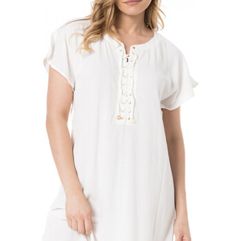 Vêtements Femme Robes courtes Lua Morena Fases da Lua Offwhite Blanc