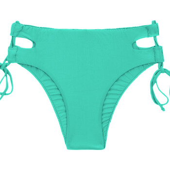 Bikini Femme Trois Pièces Haut Pareo Culottes Blanc Vert Bonnets 51876