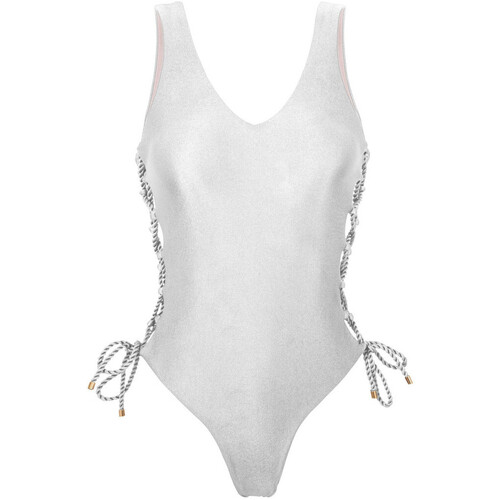 Vêtements Femme Maillots de bain 1 pièce Rio De Sol The Flower Market Shimmer White UPF 50+ Blanc