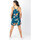 Vêtements Femme Combinaisons / Salopettes Coton Du Monde Short femme plage STACY motif floral Bleu