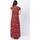 Vêtements Femme Robes Coton Du Monde longue fluide MARBELLA imprimé fleuri rouge Rouge
