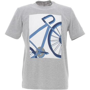 Vêtements Homme T-shirts manches courtes Serge Blanco T-shirt mc print gris chine Gris