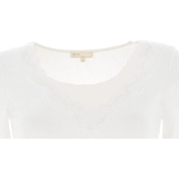 Vêtements Femme T-shirts manches courtes Salsa Long sleeve jersey with lace Beige