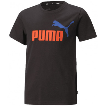 Vêtements Garçon T-shirts manches courtes spikes Puma  Noir