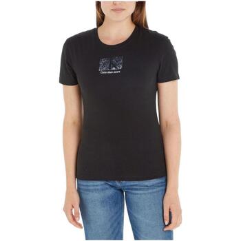 Vêtements Femme T-shirts manches courtes Calvin Klein Jeans  Noir