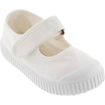 Chaussures Fille Ballerines / babies Victoria MERCEDITA  136605 TOILE Blanc
