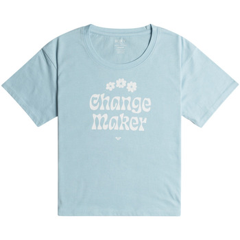 Vêtements Fille Débardeurs / T-shirts sans manche Roxy Lanvin logo graphic print T-shirt Bleu
