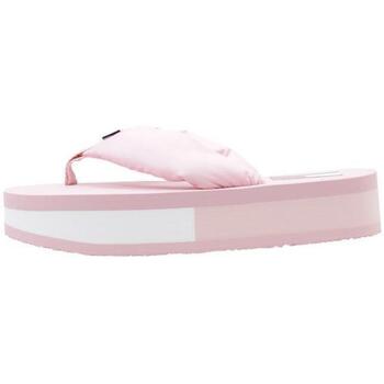 Chaussures Femme Tongs Tommy Hilfiger WEBBING MID BEACH SNDL NW STRP Rose