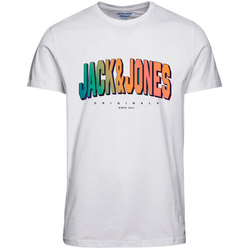 Vêtements Homme T-shirts manches courtes Jack & Jones 146832VTPE23 Blanc