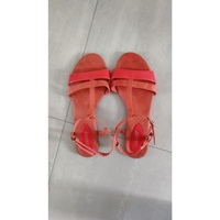 Chaussures Femme Sandales et Nu-pieds Camaieu Sandales plates Camaïeu P39 Rouge