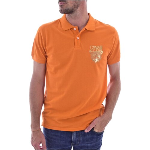 Vêtements Homme Top En Coton Roberto Cavalli QXH01G KB002 Orange