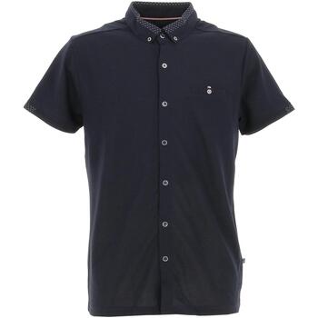 Vêtements Homme Chemises manches courtes Benson&cherry Classic chemise mc Bleu