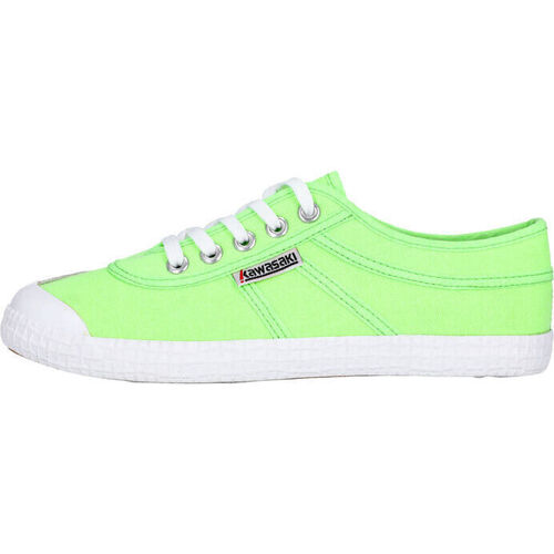 Chaussures Baskets mode Kawasaki Original Neon Canvas Leather shoe K202428-ES 3002 Green Gecko Vert