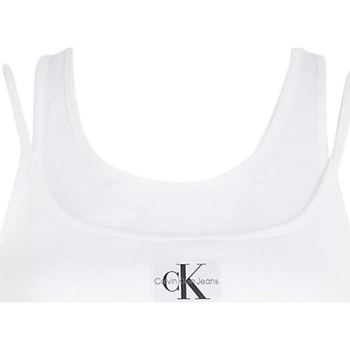 Vêtements Femme T-shirts & Polos Calvin Klein Jeans Debardeur  Ref 60251 YAF Blanc Blanc