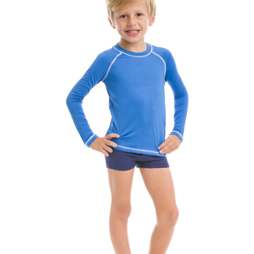 Vêtements Garçon sleeve polo-shirts men usb T Shirts 7 Kids Uv Line  Bleu