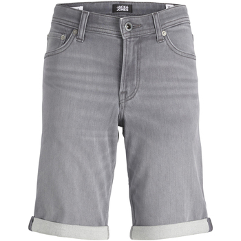 Vêtements Garçon Shorts / Bermudas Jack & Jones Short coton mélangé slim IRICK IORG GE 370 Gris