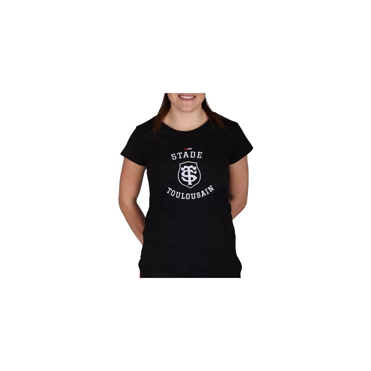 Vêtements T-shirts & Polos Stade Toulousain T-SHIRT TIGER NOIR FEMME - STA Noir
