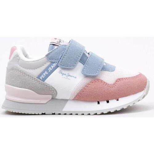 Chaussures Fille Baskets basses Pepe Never jeans LONDON BASIC GK Rose