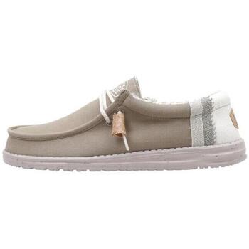Chaussures Homme Chaussures bateau HEY DUDE WALLY LINEN NATURAL Kaki