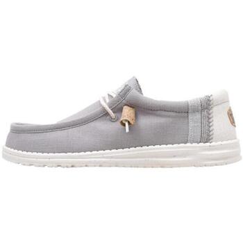 Chaussures Homme Chaussures bateau HEYDUDE WALLY LINEN NATURAL Gris