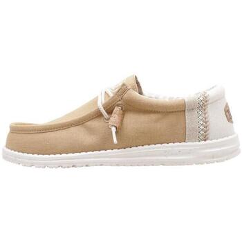 chaussures bateau hey dude  wally linen natural 