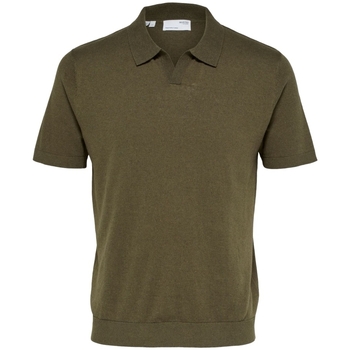 Vêtements Homme Pulls Selected Noos Pan Linen T-shirt Vert