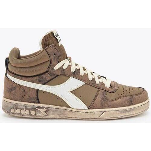Chaussures Femme Baskets mode Diadora Magic Basket Mid Stained Cocoa 