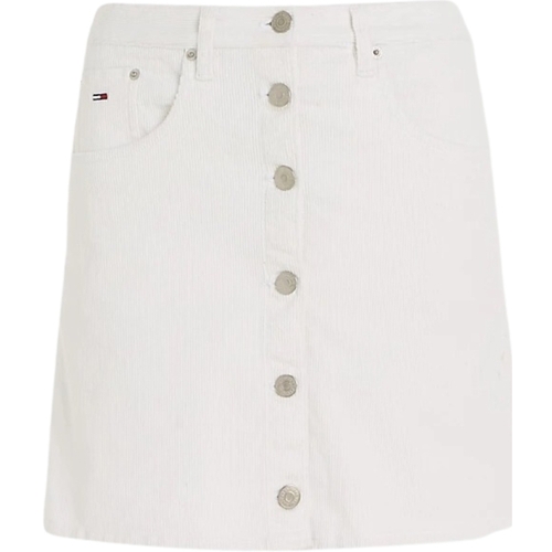 Vêtements Femme Jupes Tommy Jeans Jupe en velours  Ref 60606 Blanc Blanc