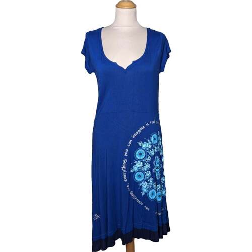 Vêtements Femme Robes Desigual robe mi-longue  38 - T2 - M Bleu Bleu