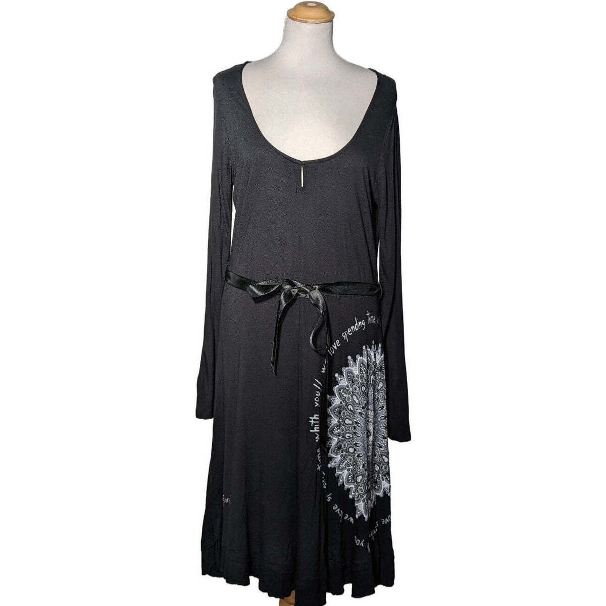 Vêtements Femme Robes Desigual robe mi-longue  36 - T1 - S Noir Noir