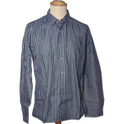 Vêtements Homme Chemises manches longues New Man 40 - T3 - L Bleu