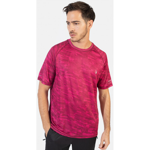 Vêtements Homme Ballerines / Babies Spyder T-shirt manches courtes Quick-Drying UV Protection Bordeaux