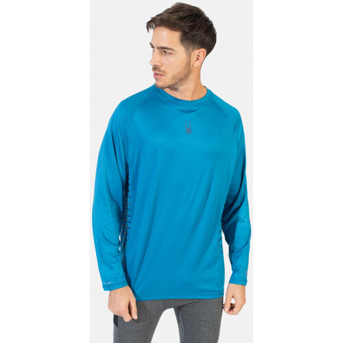Vêtements Homme T-shirts manches longues Spyder T-shirt manches longues Quick-Drying UV Protection Bleu