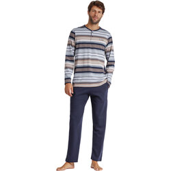 Vêtements Homme Pyjamas / Chemises de nuit Admas Pyjama pantalon top manches longues Mackenzie Antonio Miro Bleu
