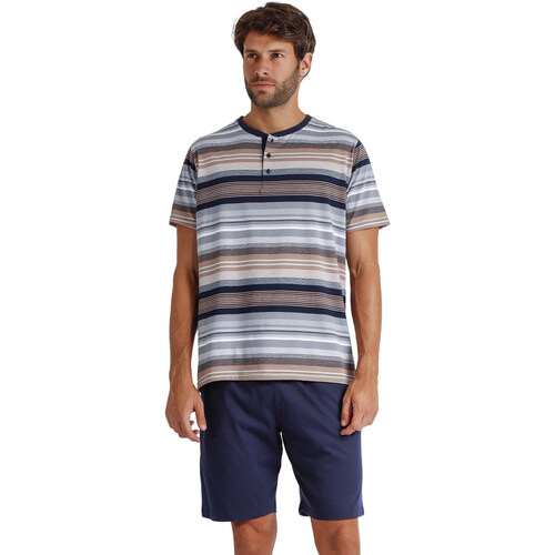 Vêtements Homme Pyjamas / Chemises de nuit Admas Pyjama short t-shirt Essentials Mackenzie Antonio Miro Bleu