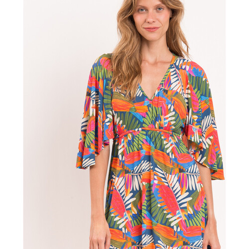 Vêtements Femme Robes courtes Rio De Sol Liberté Jungle Multicolore