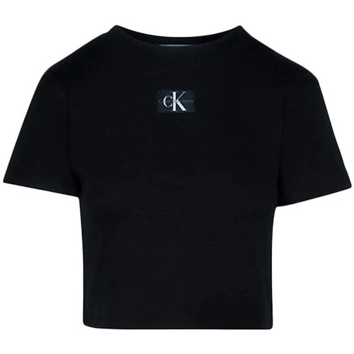 Vêtements Femme T-shirts manches courtes Calvin Klein Jeans Regular Fit Noir