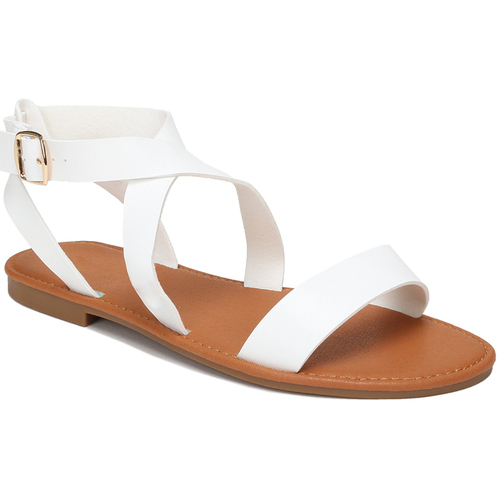 La Modeuse 58162_P133193 Blanc - Chaussures Sandale Femme 15,99 €