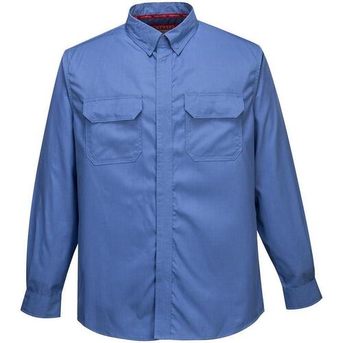 Vêtements Homme Chemises manches longues Portwest PW350 Bleu
