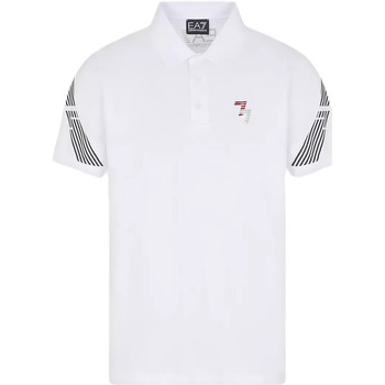 Vêtements Homme T-shirts & Polos Ea7 Emporio Armani Polo EA7 3RPF51 PJ3BZ Uomo Blanc